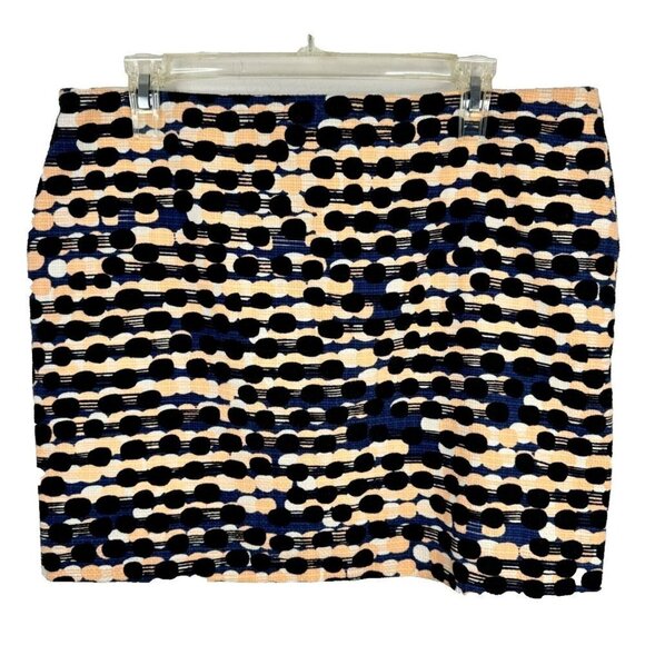 Diane vonFurstenberg DVF NWT Nelly Racing Tweed Peach Mini Skirt Pockets Size 14 - Picture 5 of 12